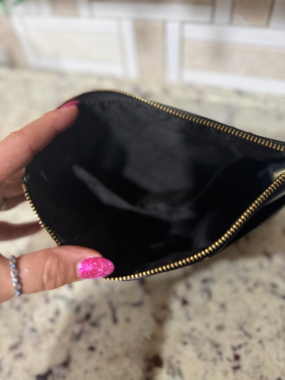 MICHAEL KORS Brown and Black Logo Toiletry Pouch - Picture 3 of 7